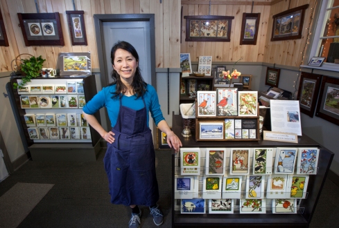 Tacoma print maker Yoshiko Yamamoto improved her small business practices with Spaceworks Creative Enterprise Tier III program. The Arts &amp; Crafts Press produces whimsical notecards and fine art prints combining Japanese woodblock style with Western letterpress techniques.